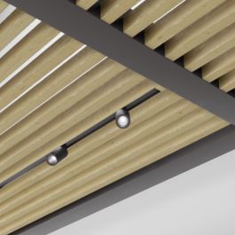 Canadian cedar wood ceiling with slats integrated Dot Track