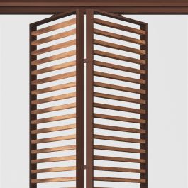  Complete sliding partition horizontal canadian cedar panel